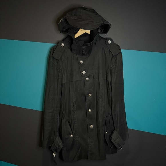 Versace Versus Black Trench Coat for Women - Picture 4 of 12